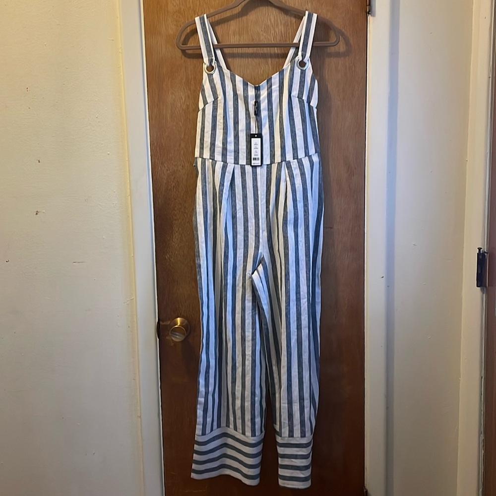 Romeo & Juliet Couture Linen Jumpsuit Sz M So Fun!